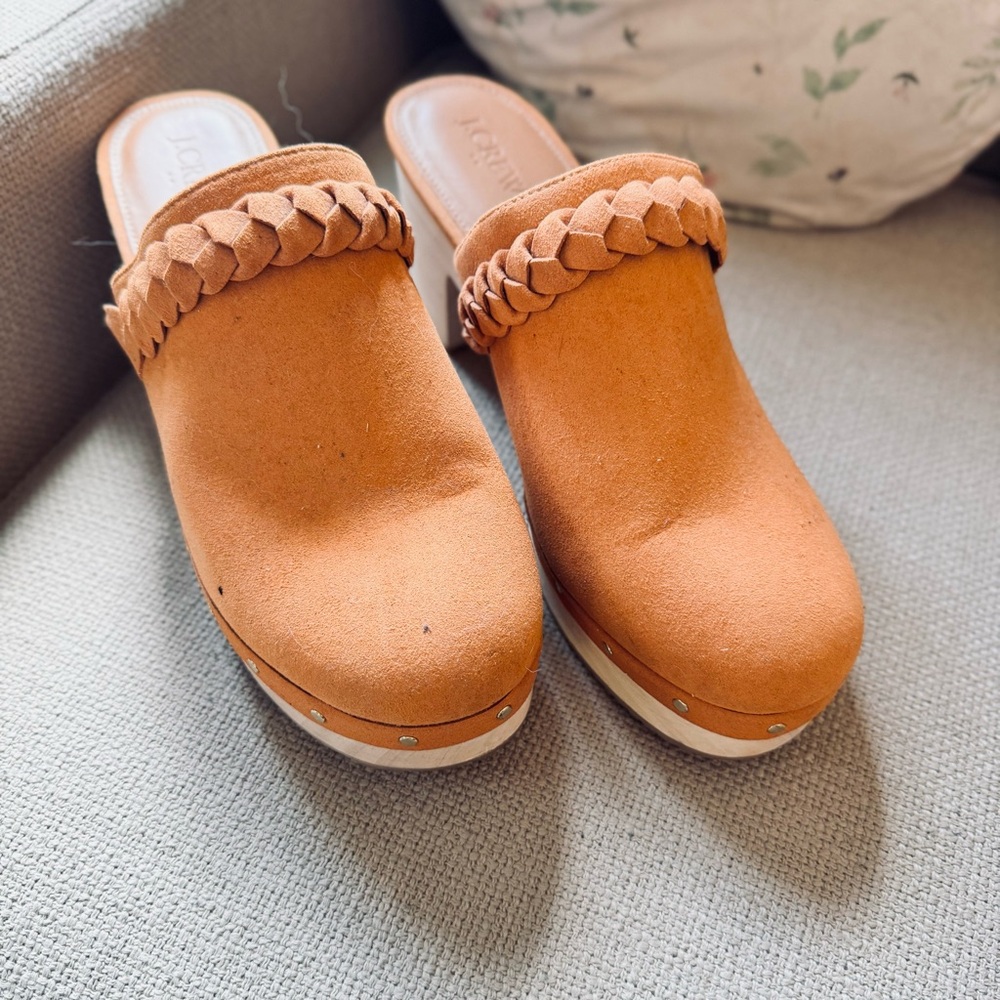J.Crew Women's Tan Suede Clogs